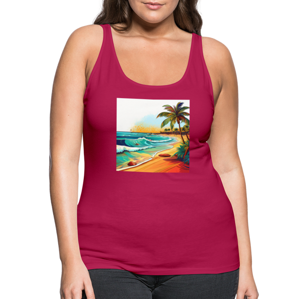 Tanktop Ladies Mexico "Paradise Cancun" - dunkles Pink