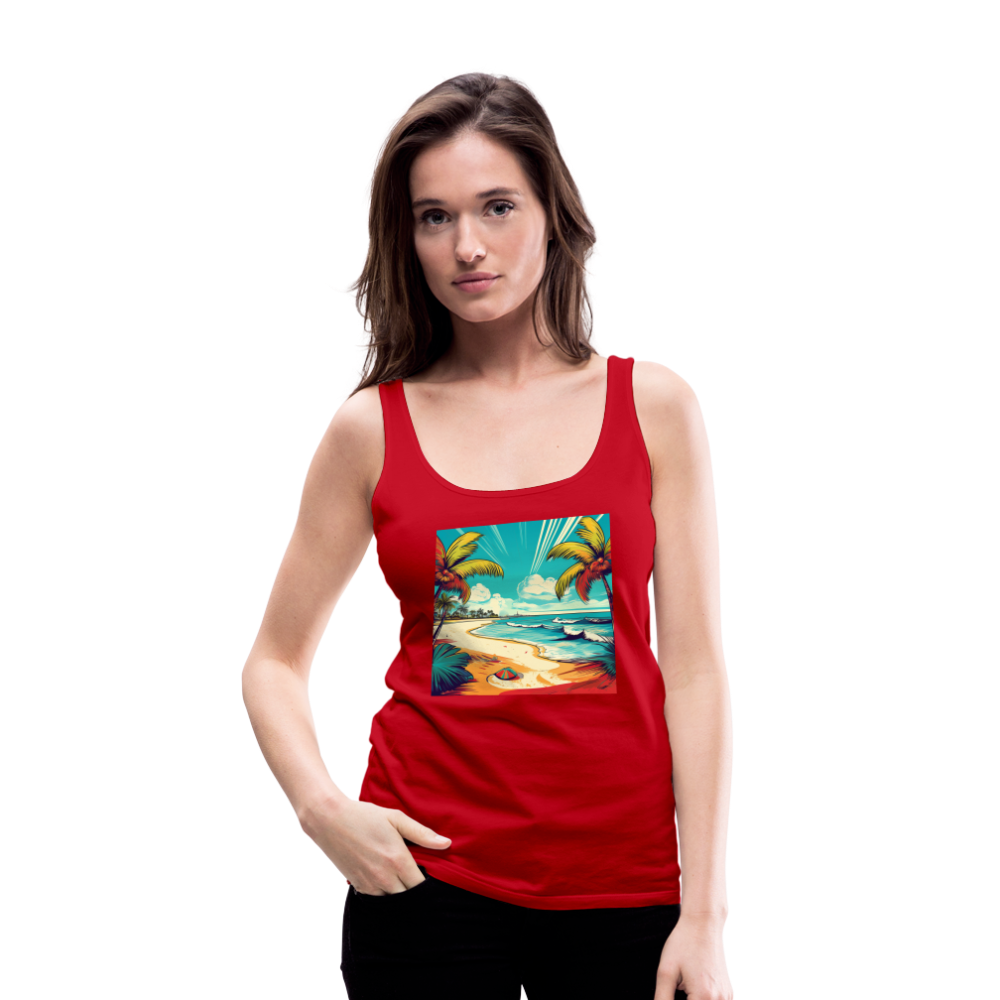 Tanktop Ladies Mexico "Paradise Tulum" - Rot