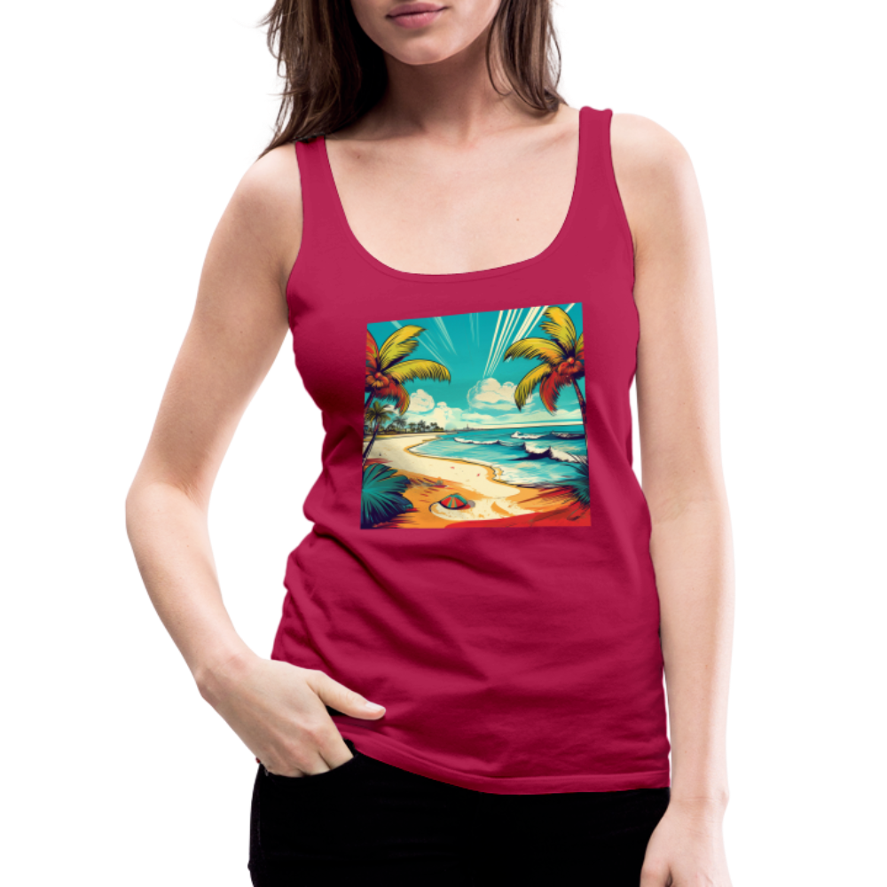 Tanktop Ladies Mexico "Paradise Tulum" - dunkles Pink