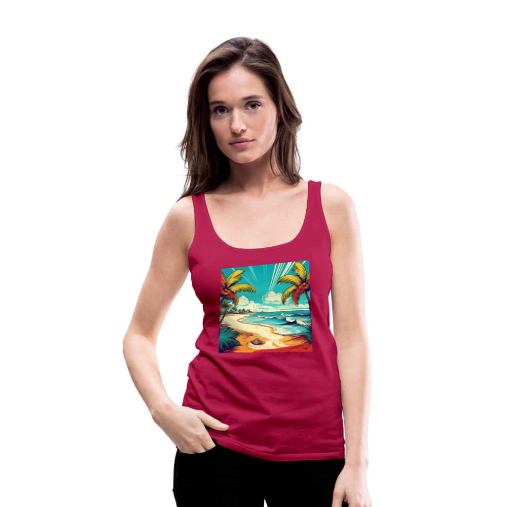 Tanktop Ladies Mexico "Paradise Tulum" - dunkles Pink
