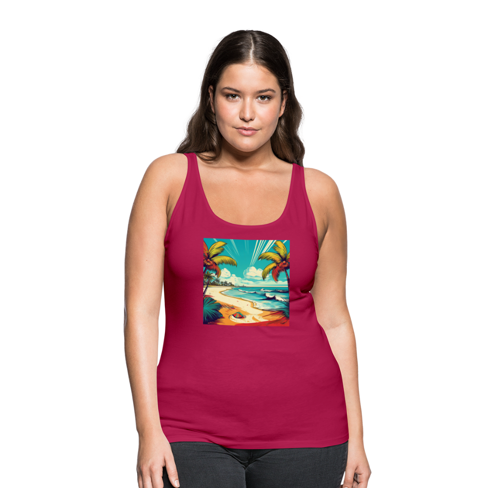 Tanktop Ladies Mexico "Paradise Tulum" - dunkles Pink