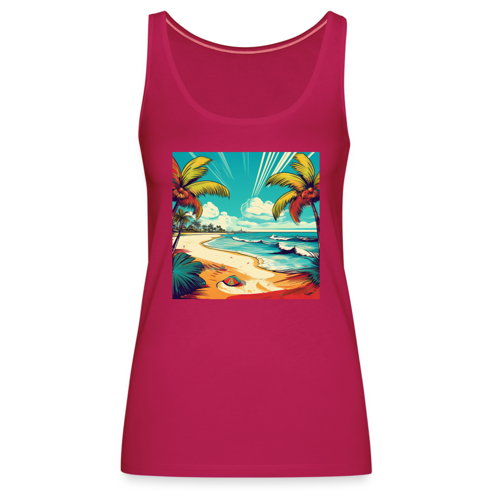 Tanktop Ladies Mexico "Paradise Tulum" - dunkles Pink