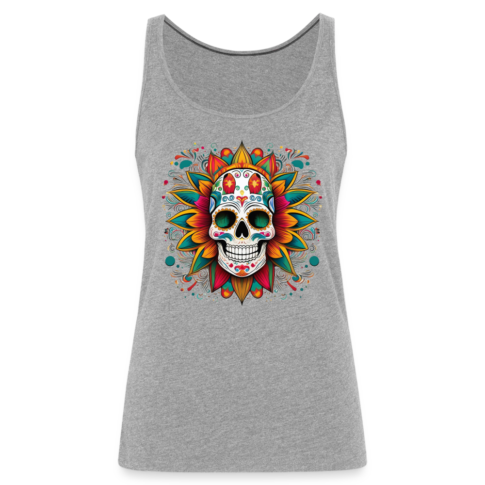 Tanktop Ladies Mexico "Craneo" - Grau meliert