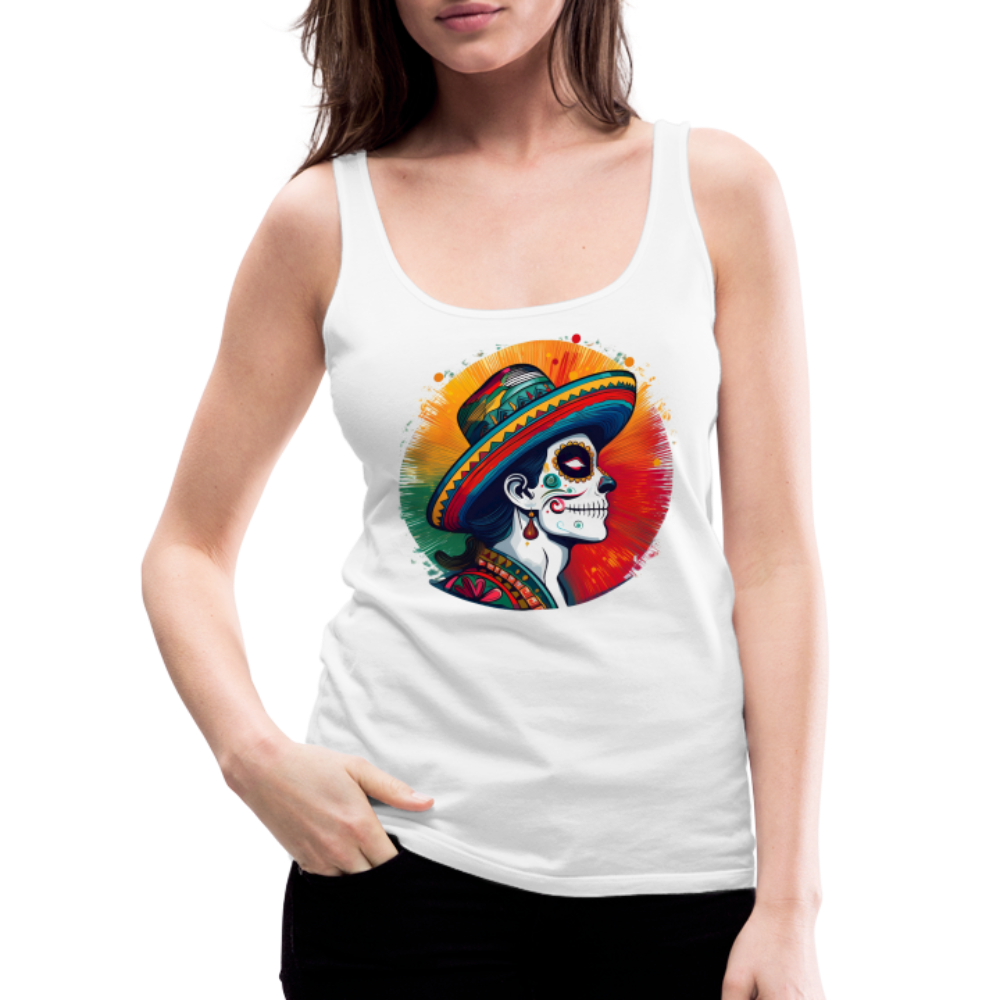 Tanktop Ladies Mexico "La Catrina Side" - Weiß