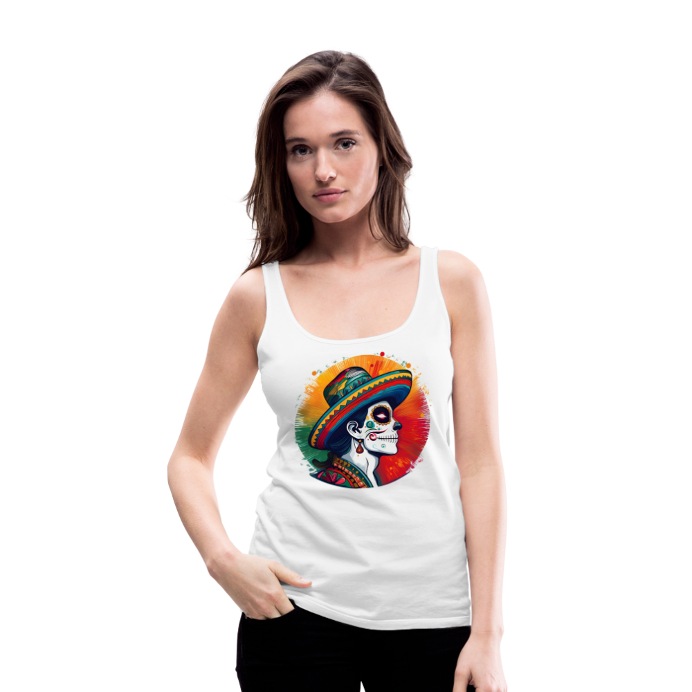 Tanktop Ladies Mexico "La Catrina Side" - Weiß