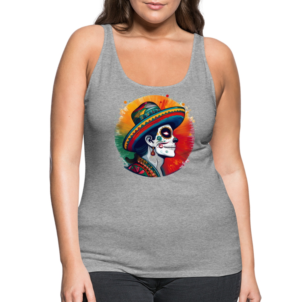Tanktop Ladies Mexico "La Catrina Side" - Grau meliert