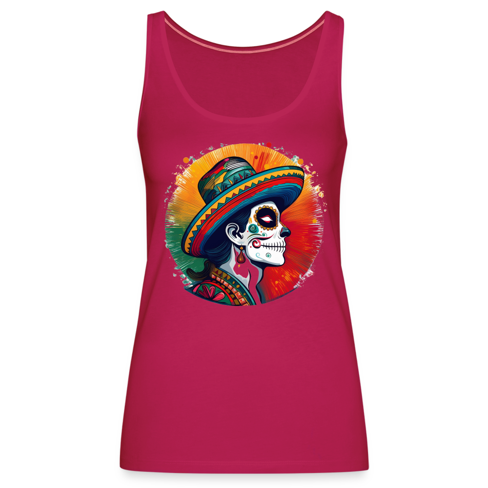 Tanktop Ladies Mexico "La Catrina Side" - dunkles Pink