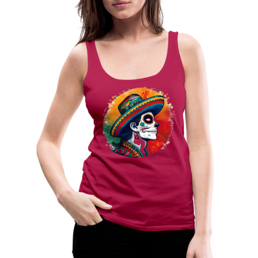 Tanktop Ladies Mexico "La Catrina Side" - dunkles Pink