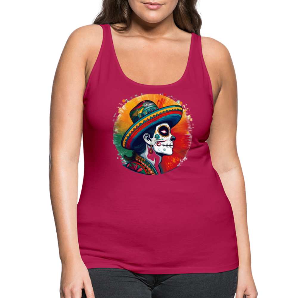 Tanktop Ladies Mexico "La Catrina Side" - dunkles Pink