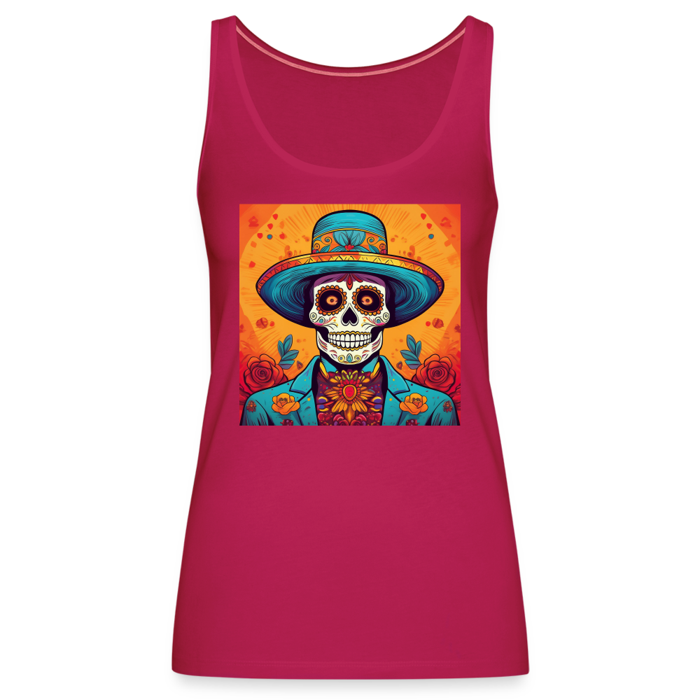 Tanktop Ladies Mexico "Hombre Muerto" - dunkles Pink