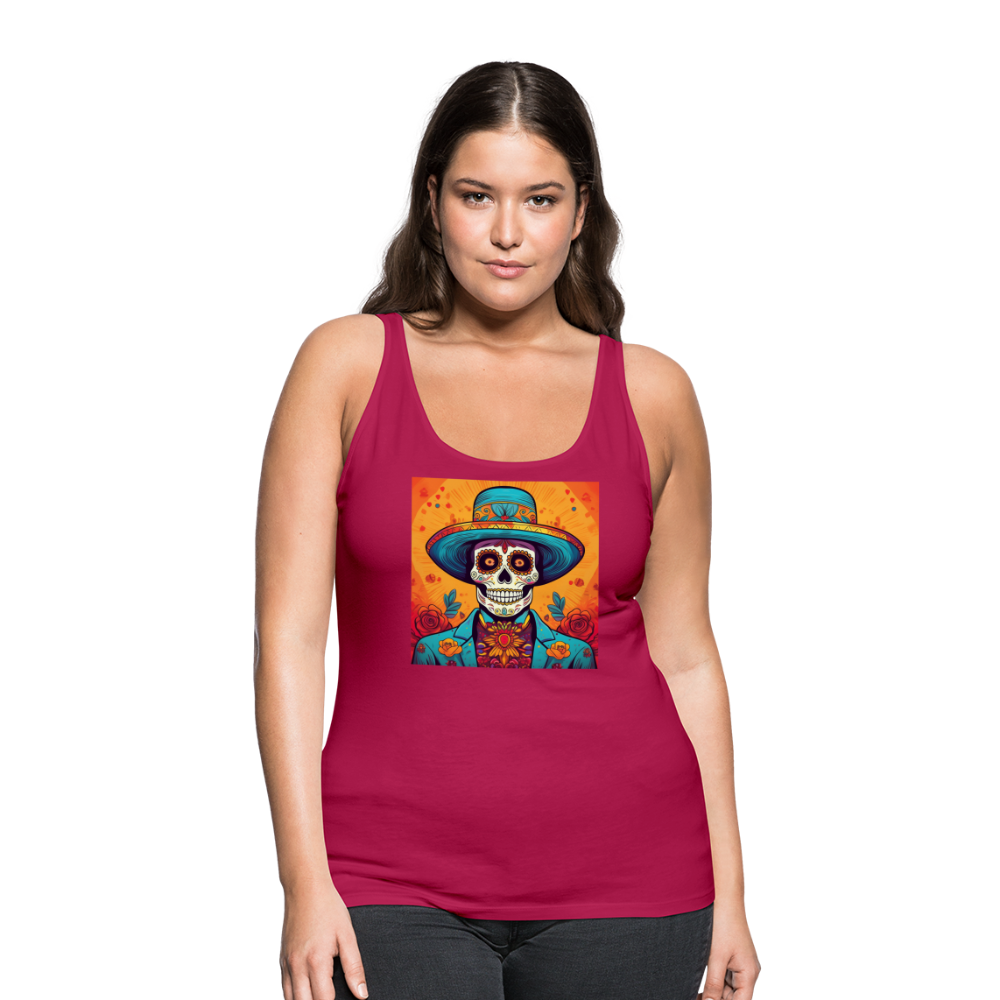 Tanktop Ladies Mexico "Hombre Muerto" - dunkles Pink