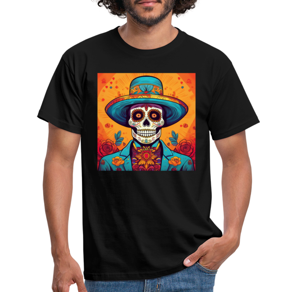 T-Shirt Mexico "Hombre Muerto" - Schwarz