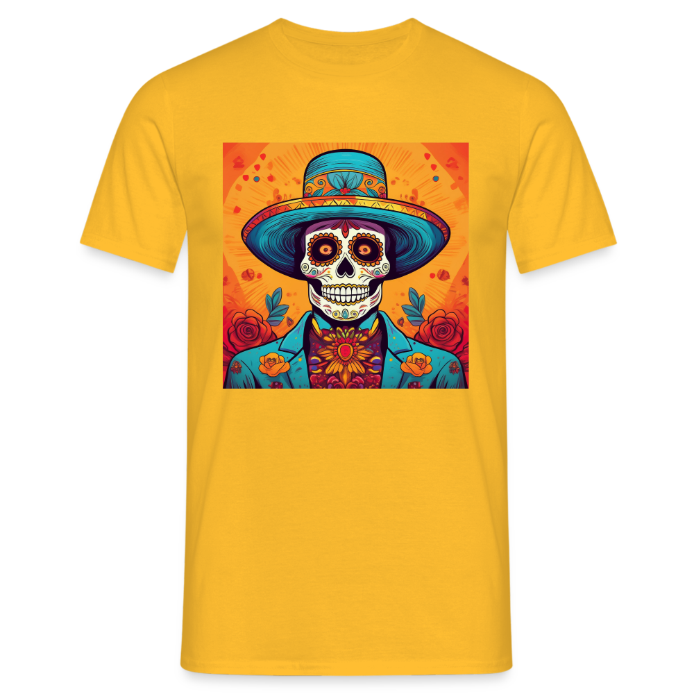 T-Shirt Mexico "Hombre Muerto" - Gelb