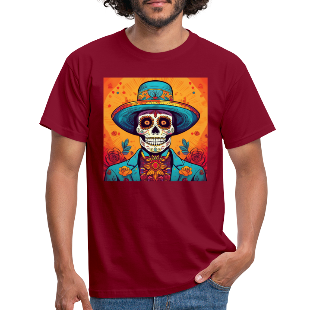 T-Shirt Mexico "Hombre Muerto" - Ziegelrot