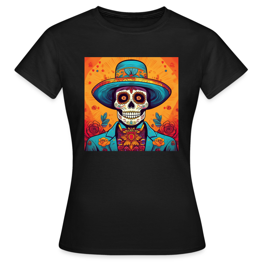 T-Shirt Ladies Mexico "Hombre Muerto" - Schwarz