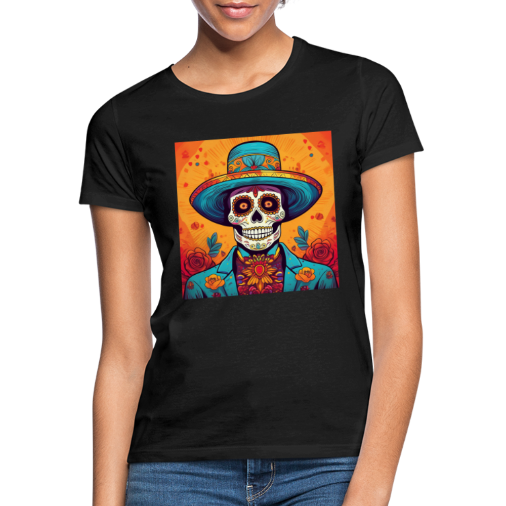 T-Shirt Ladies Mexico "Hombre Muerto" - Schwarz