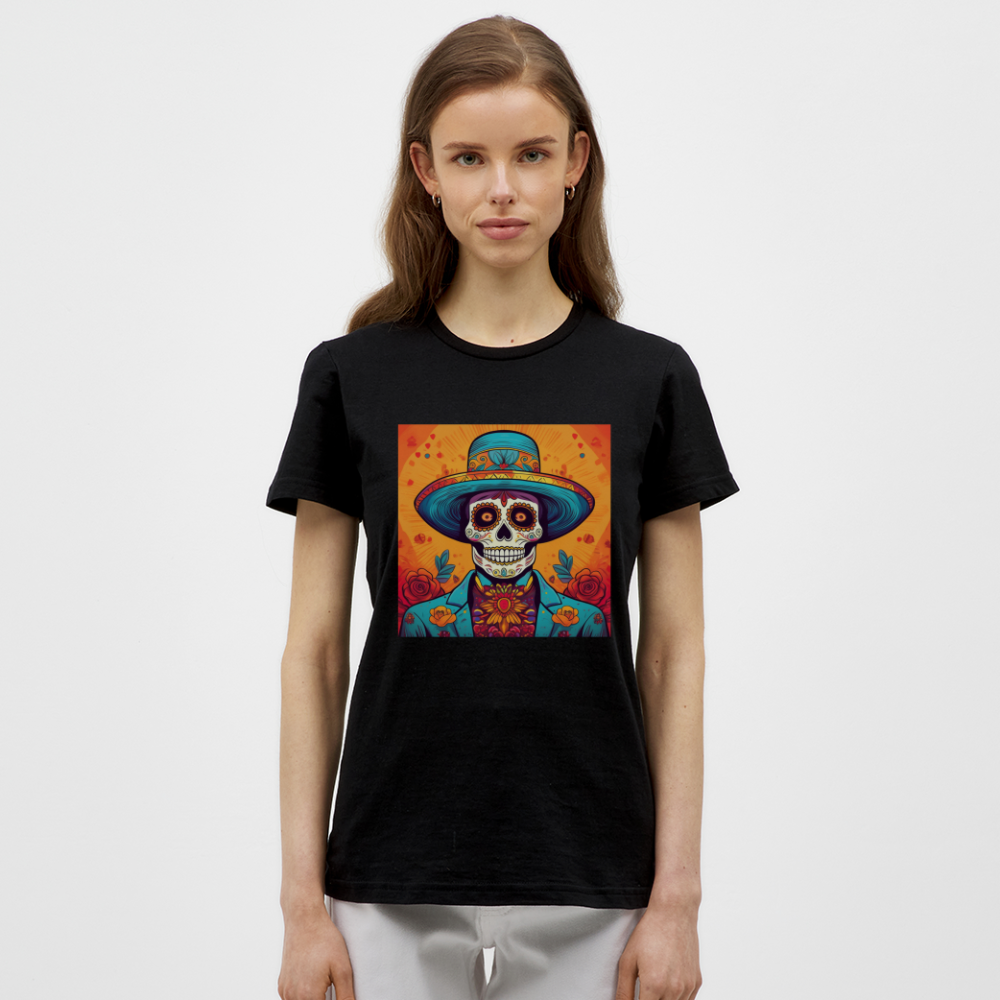 T-Shirt Ladies Mexico "Hombre Muerto" - Schwarz