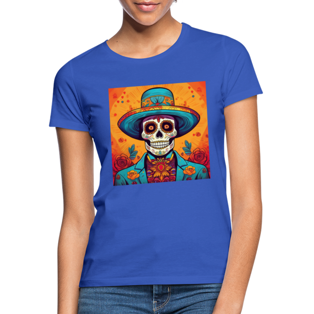 T-Shirt Ladies Mexico "Hombre Muerto" - Royalblau