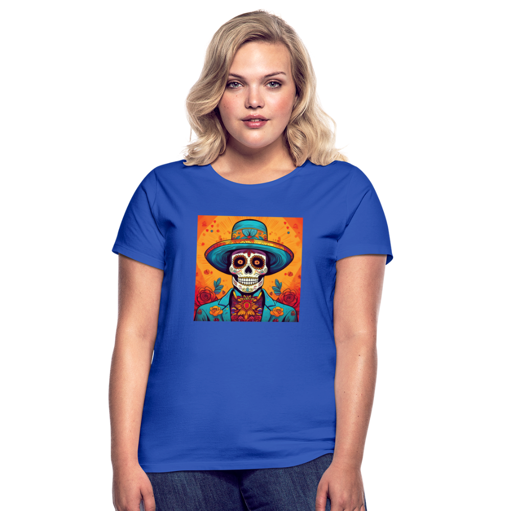 T-Shirt Ladies Mexico "Hombre Muerto" - Royalblau