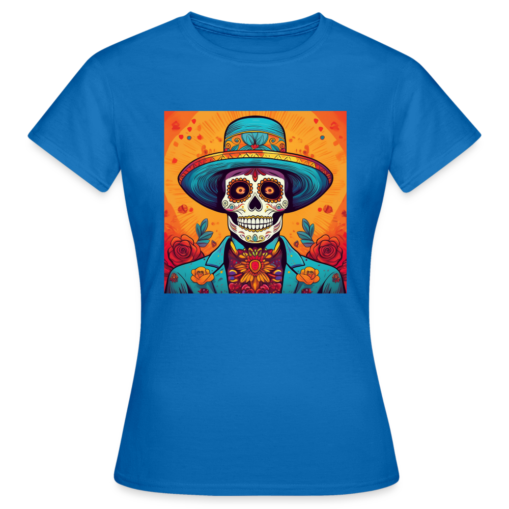 T-Shirt Ladies Mexico "Hombre Muerto" - Royalblau