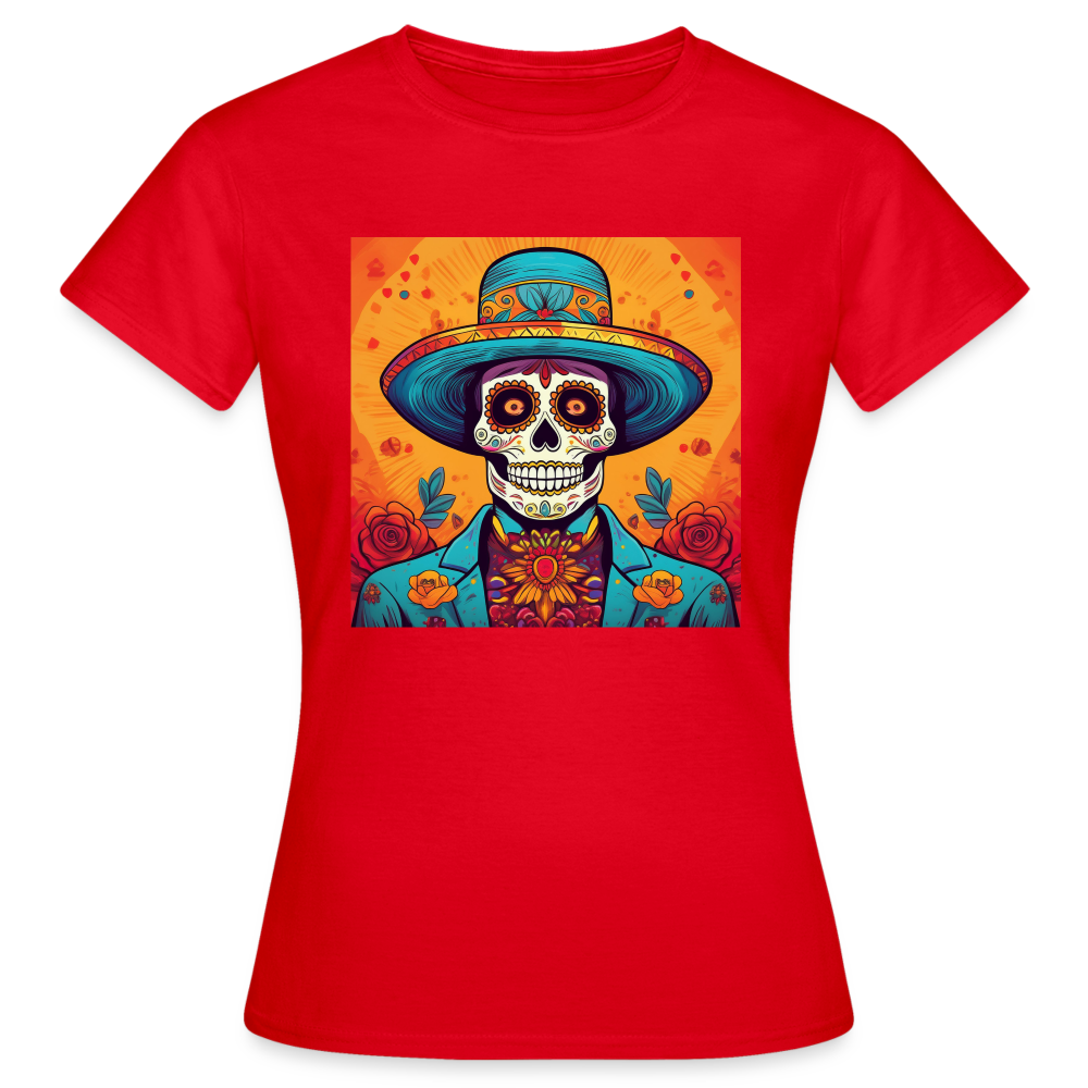 T-Shirt Ladies Mexico "Hombre Muerto" - Rot