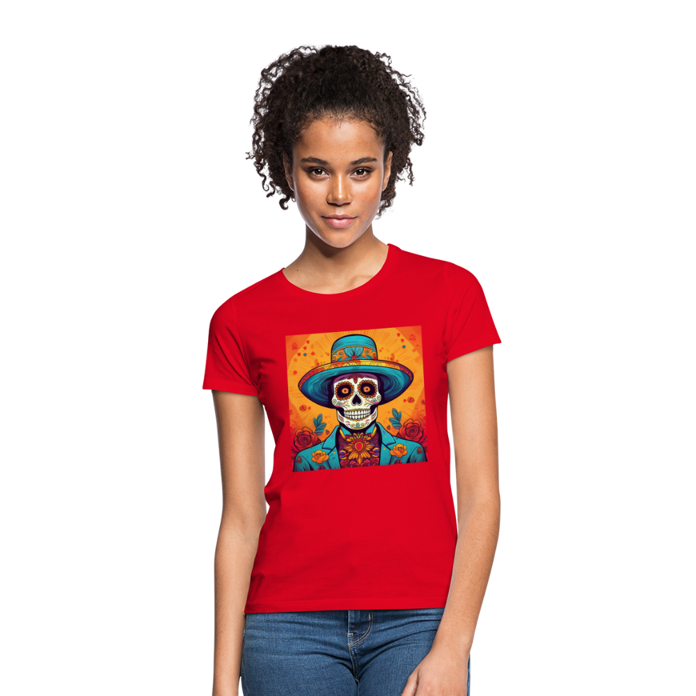T-Shirt Ladies Mexico "Hombre Muerto" - Rot