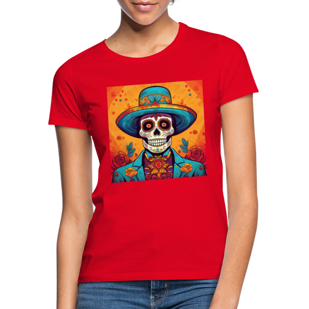 T-Shirt Ladies Mexico "Hombre Muerto" - Rot