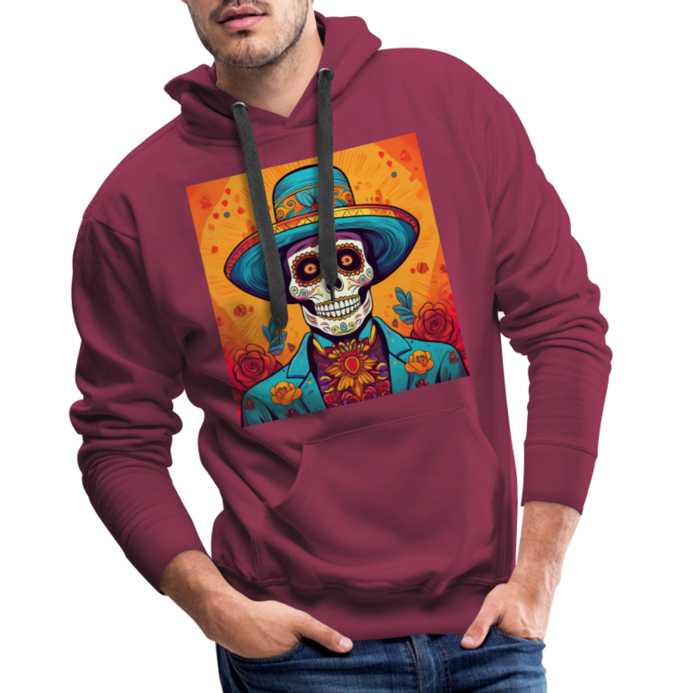 Hoodie Mexico "Hombre Muerto" - Bordeaux