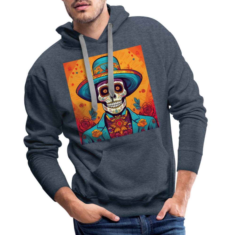 Hoodie Mexico "Hombre Muerto" - Jeansblau