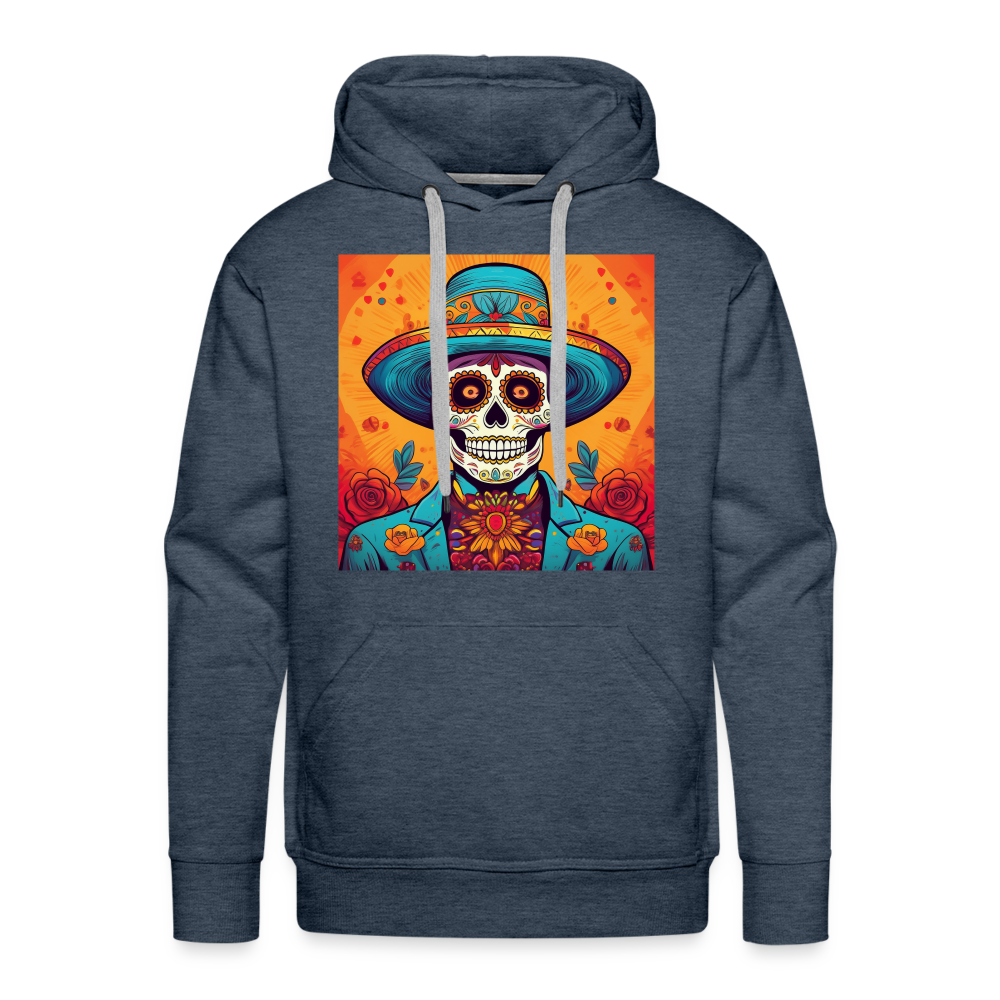 Hoodie Mexico "Hombre Muerto" - Jeansblau