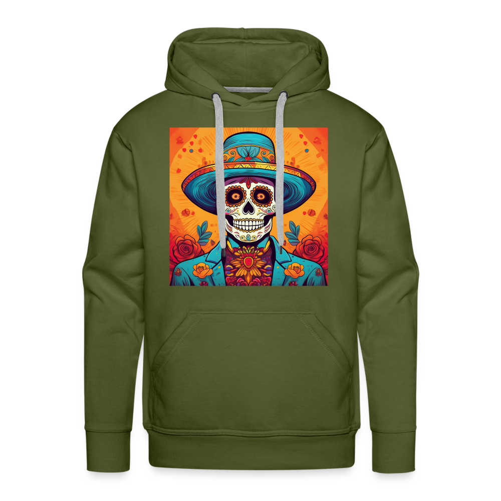 Hoodie Mexico "Hombre Muerto" - Olivgrün