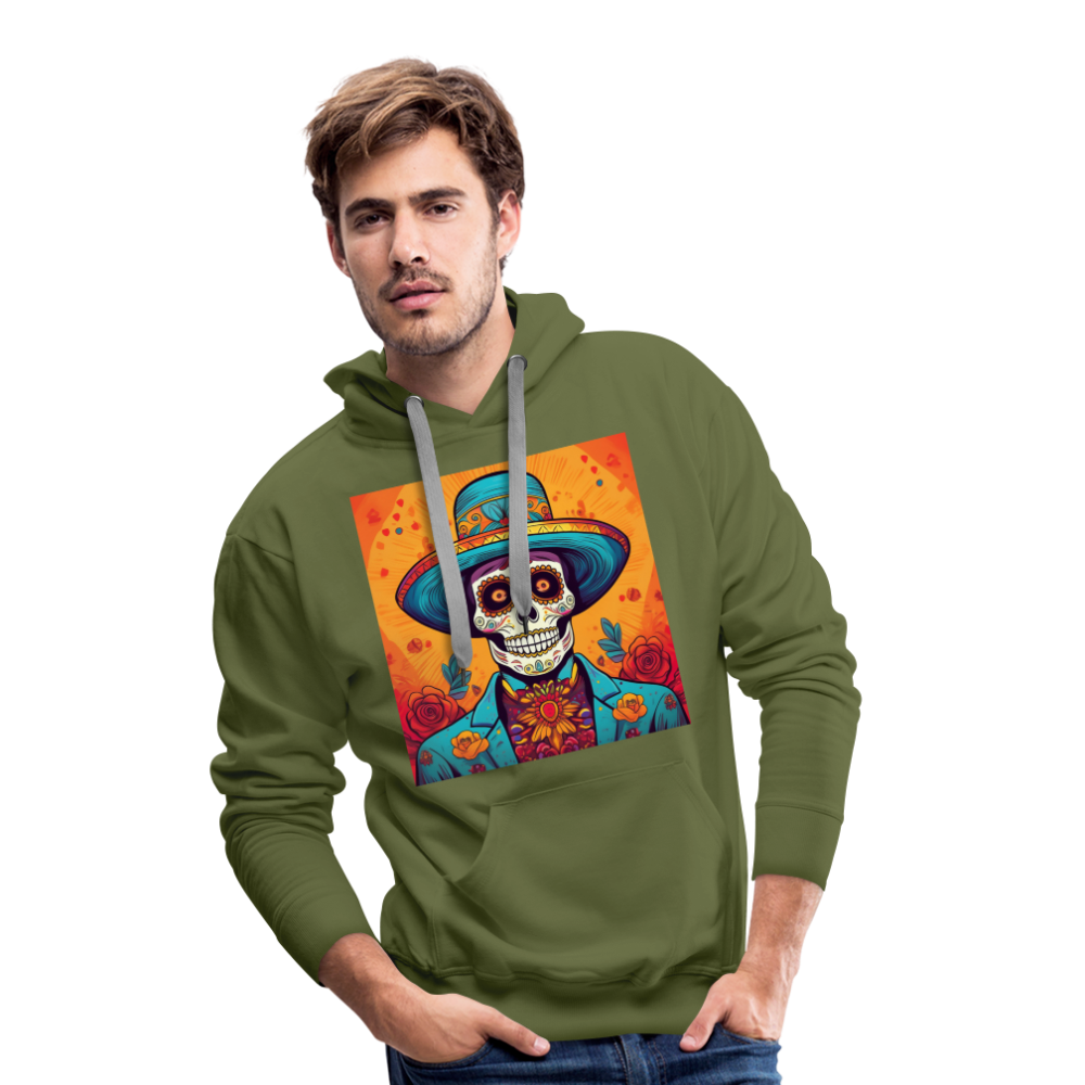 Hoodie Mexico "Hombre Muerto" - Olivgrün