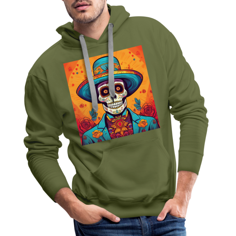 Hoodie Mexico "Hombre Muerto" - Olivgrün