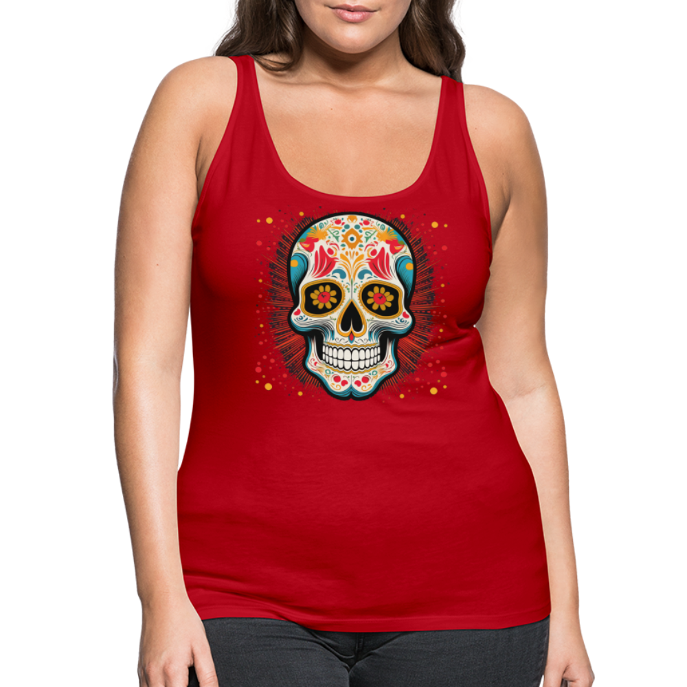 Tanktop Ladies Mexico "Craneo Dos" - Rot