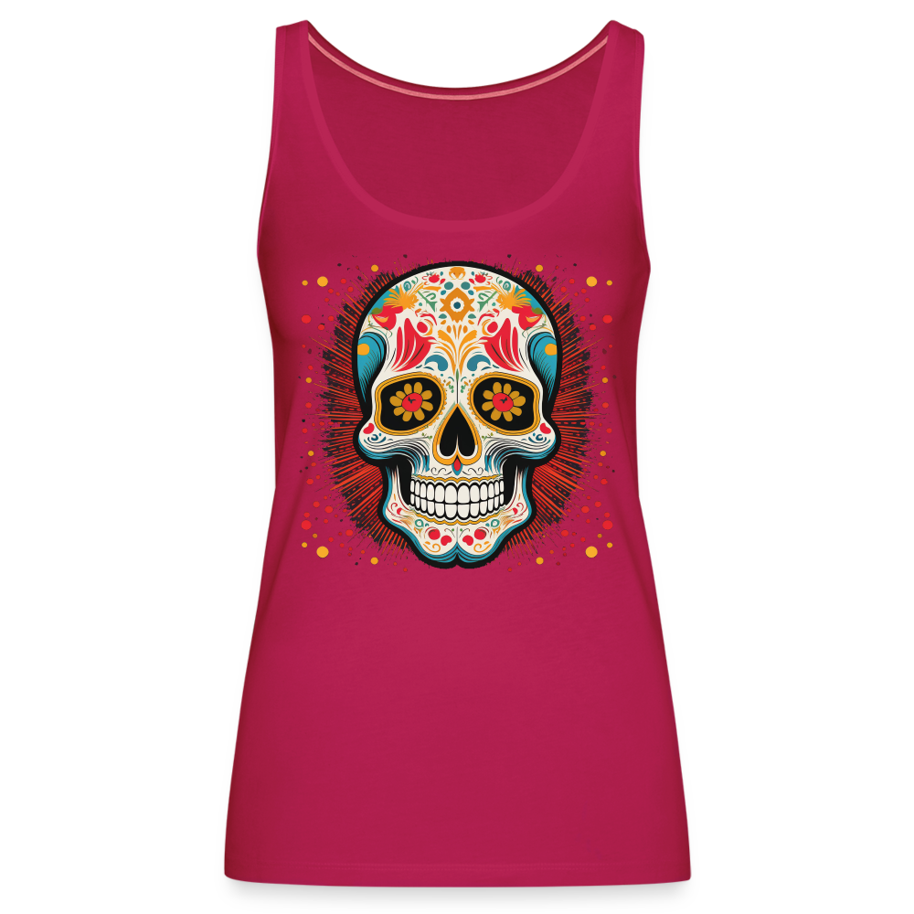 Tanktop Ladies Mexico "Craneo Dos" - dunkles Pink