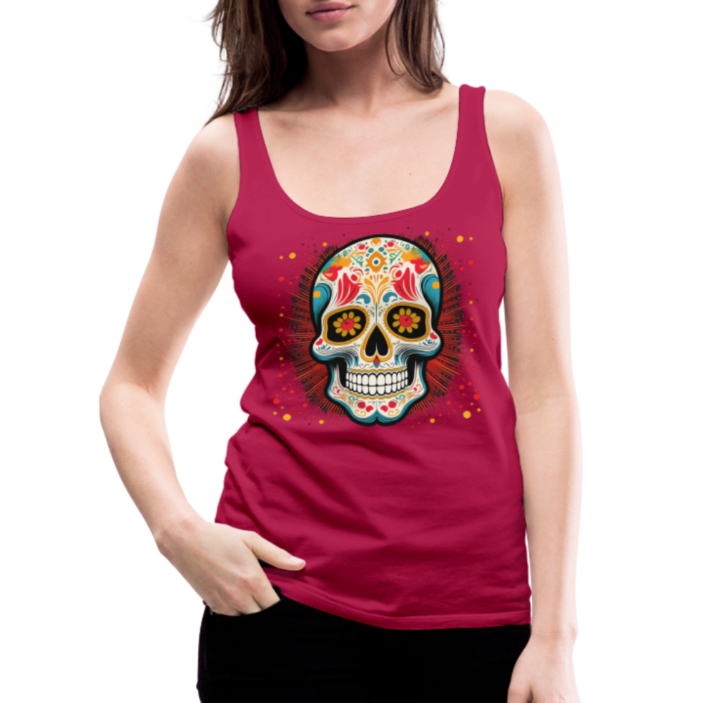 Tanktop Ladies Mexico "Craneo Dos" - dunkles Pink