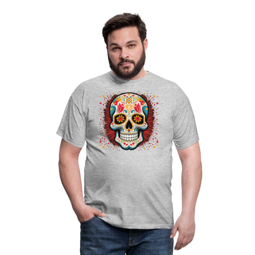 T-Shirt Mexico "Craneo Dos" - Grau meliert