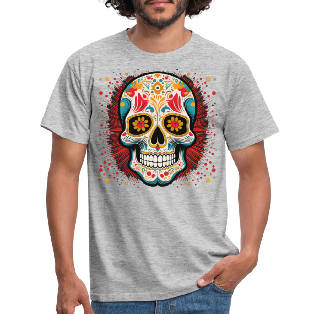 T-Shirt Mexico "Craneo Dos" - Grau meliert