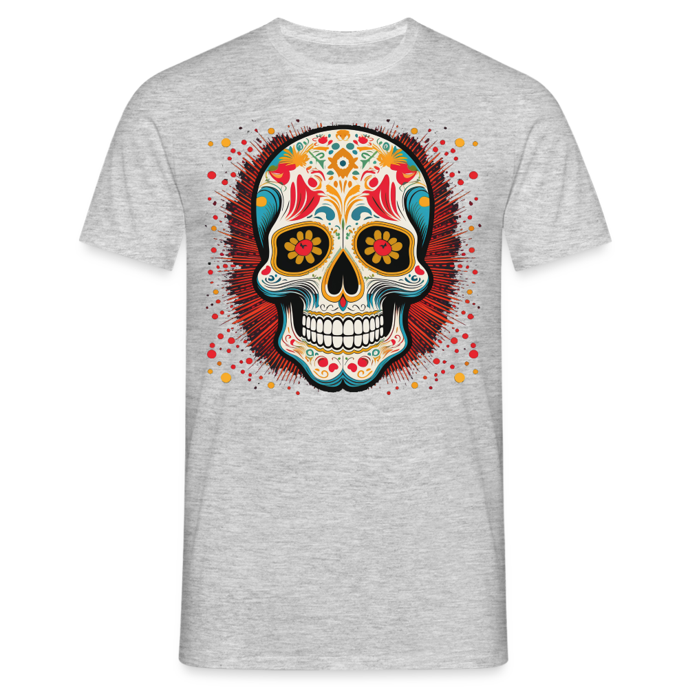 T-Shirt Mexico "Craneo Dos" - Grau meliert