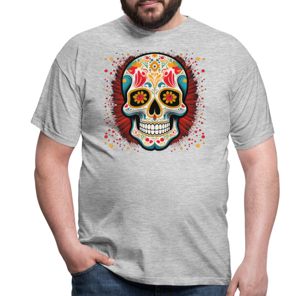T-Shirt Mexico "Craneo Dos" - Grau meliert
