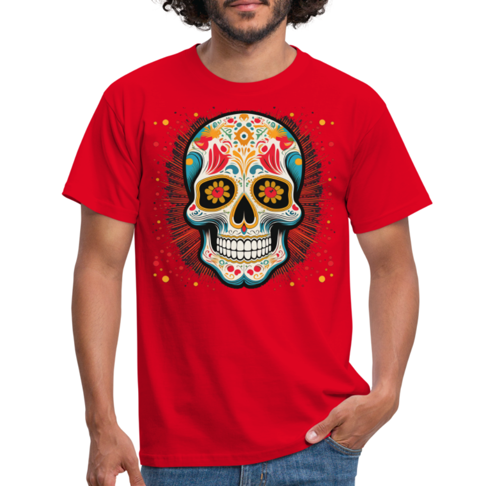 T-Shirt Mexico "Craneo Dos" - Rot