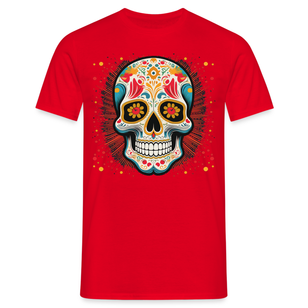 T-Shirt Mexico "Craneo Dos" - Rot