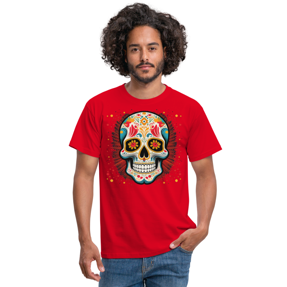 T-Shirt Mexico "Craneo Dos" - Rot