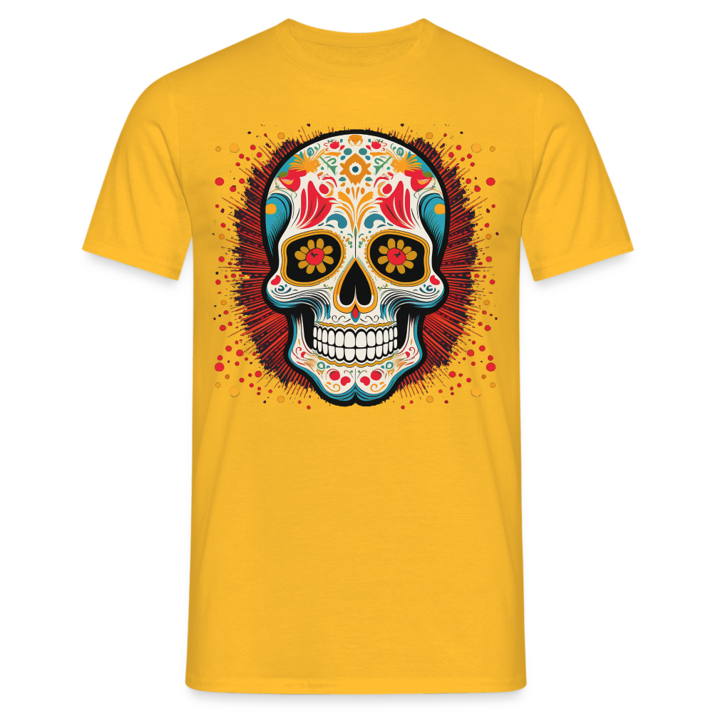 T-Shirt Mexico "Craneo Dos" - Gelb