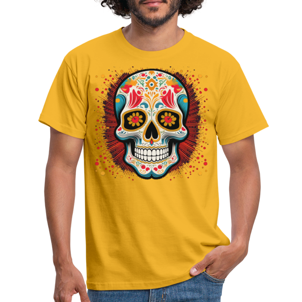 T-Shirt Mexico "Craneo Dos" - Gelb