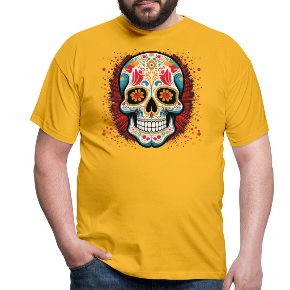 T-Shirt Mexico "Craneo Dos" - Gelb