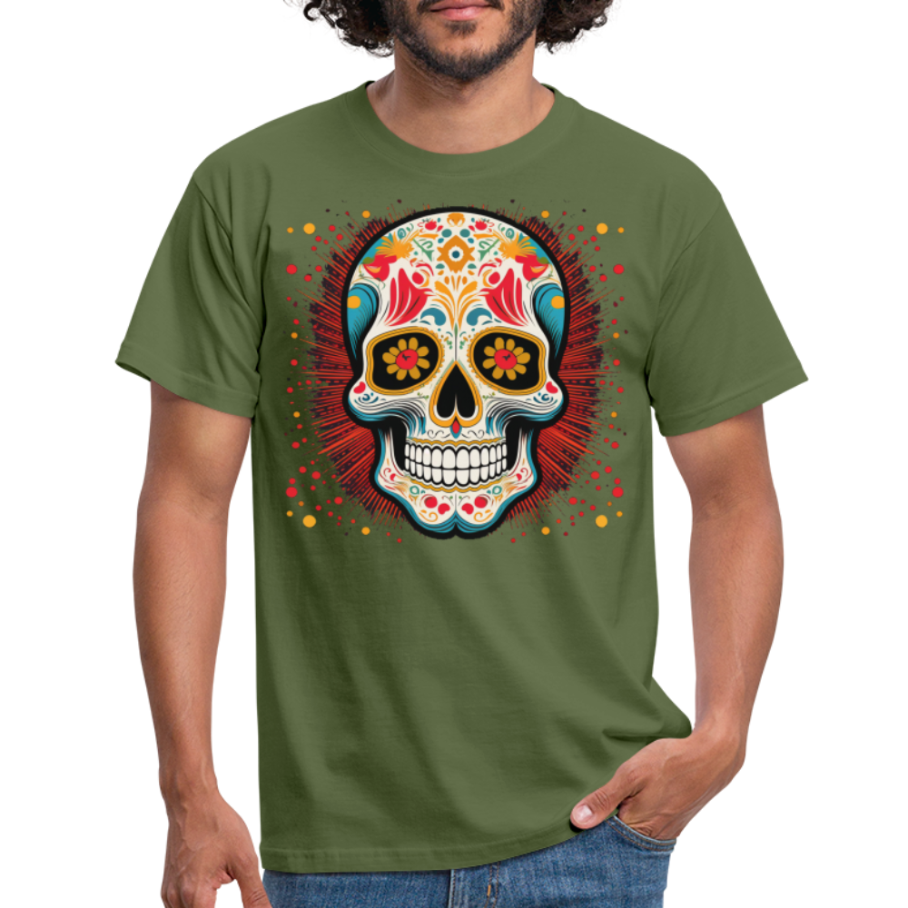 T-Shirt Mexico "Craneo Dos" - Militärgrün