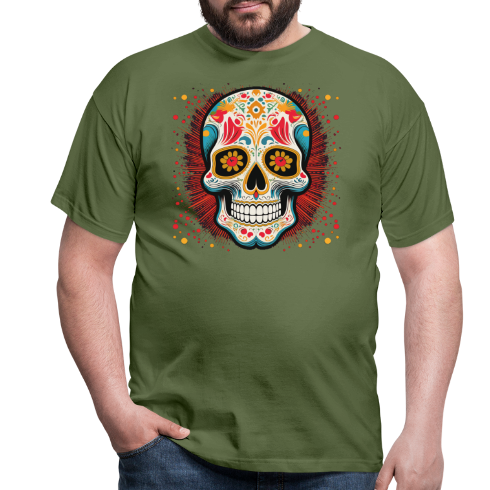 T-Shirt Mexico "Craneo Dos" - Militärgrün