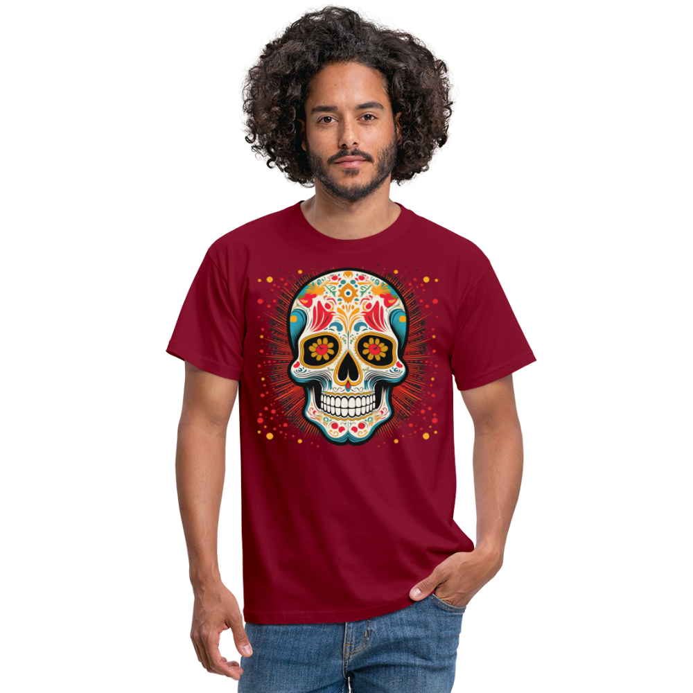 T-Shirt Mexico "Craneo Dos" - Ziegelrot