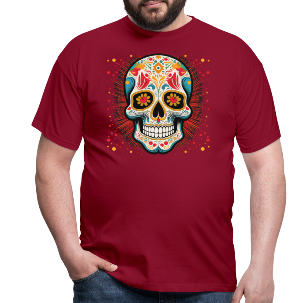 T-Shirt Mexico "Craneo Dos" - Ziegelrot